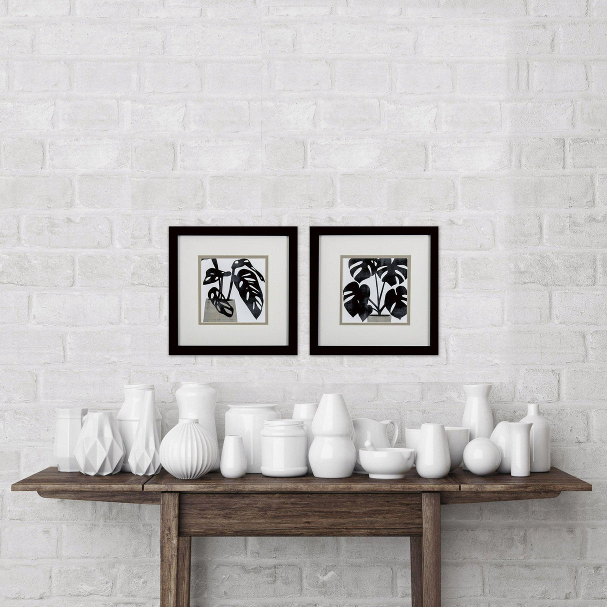 Paragon Plantling A S/2 Black 11 X 11 X 2 Wall Art