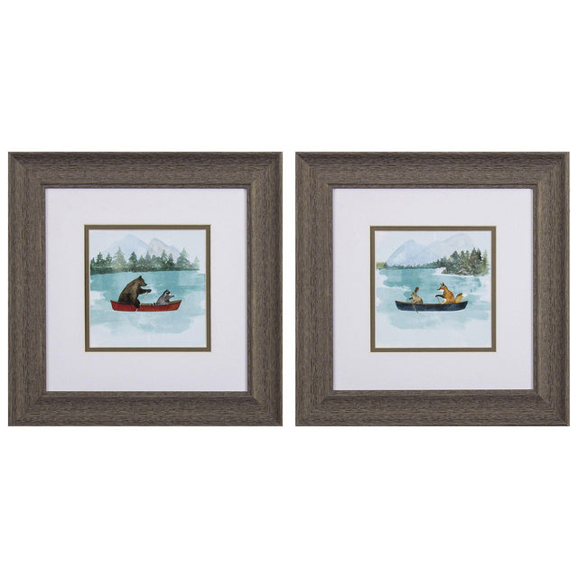 Paragon Bear Lake S/2 Green 13 X 13 X 1 Wall Art