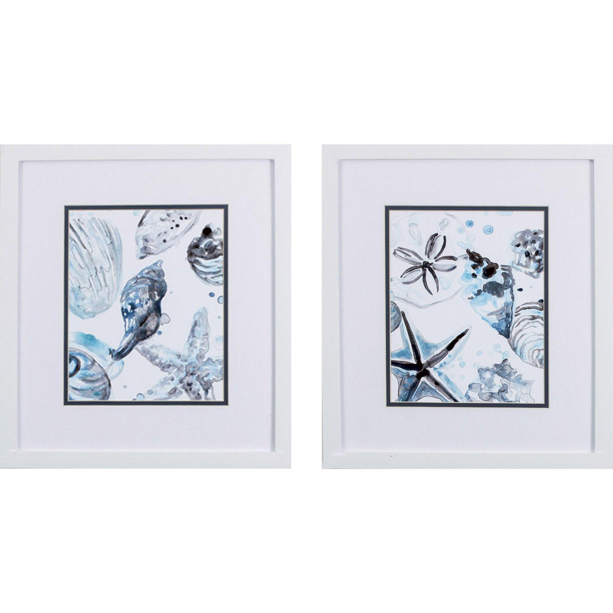 Paragon Cerulean Seashells B S/2 Blue 16 X 14 X 2 Wall Art