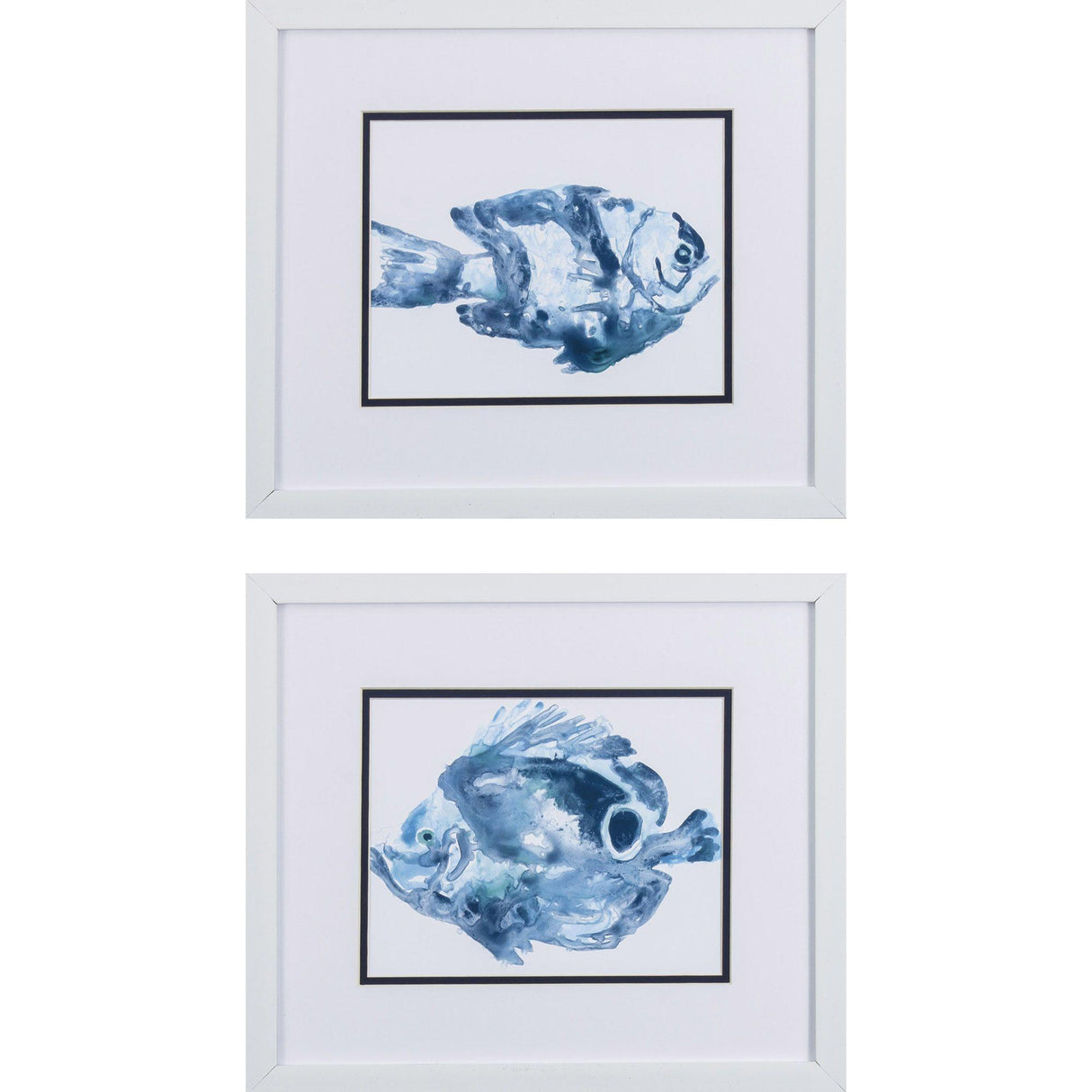 Paragon Blue Ocean Fish B S/2 Blue 14 X 16 X 2 Wall Art