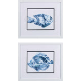 Paragon Blue Ocean Fish B S/2 Blue 14 X 16 X 2 Wall Art