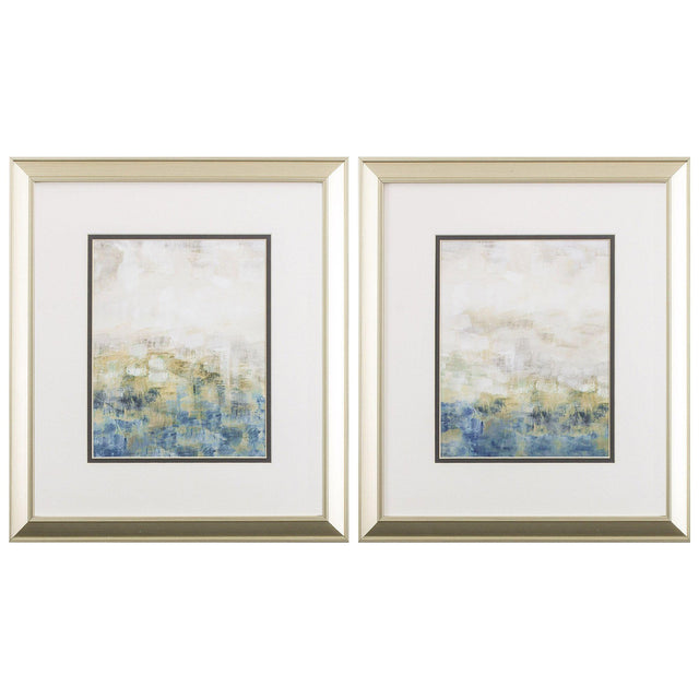 Paragon Color Block Meadow S/2 Blue 17 X 15 X 1 Wall Art