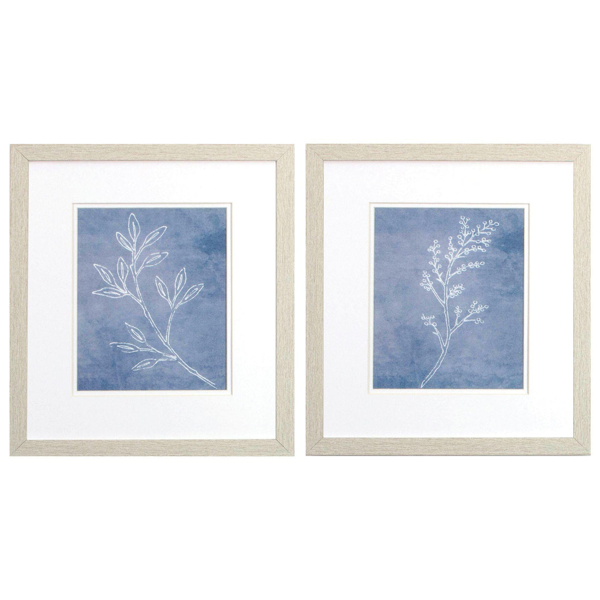 Paragon Branch Sketch S/2 Blue 16 X 14 X 1 Wall Art