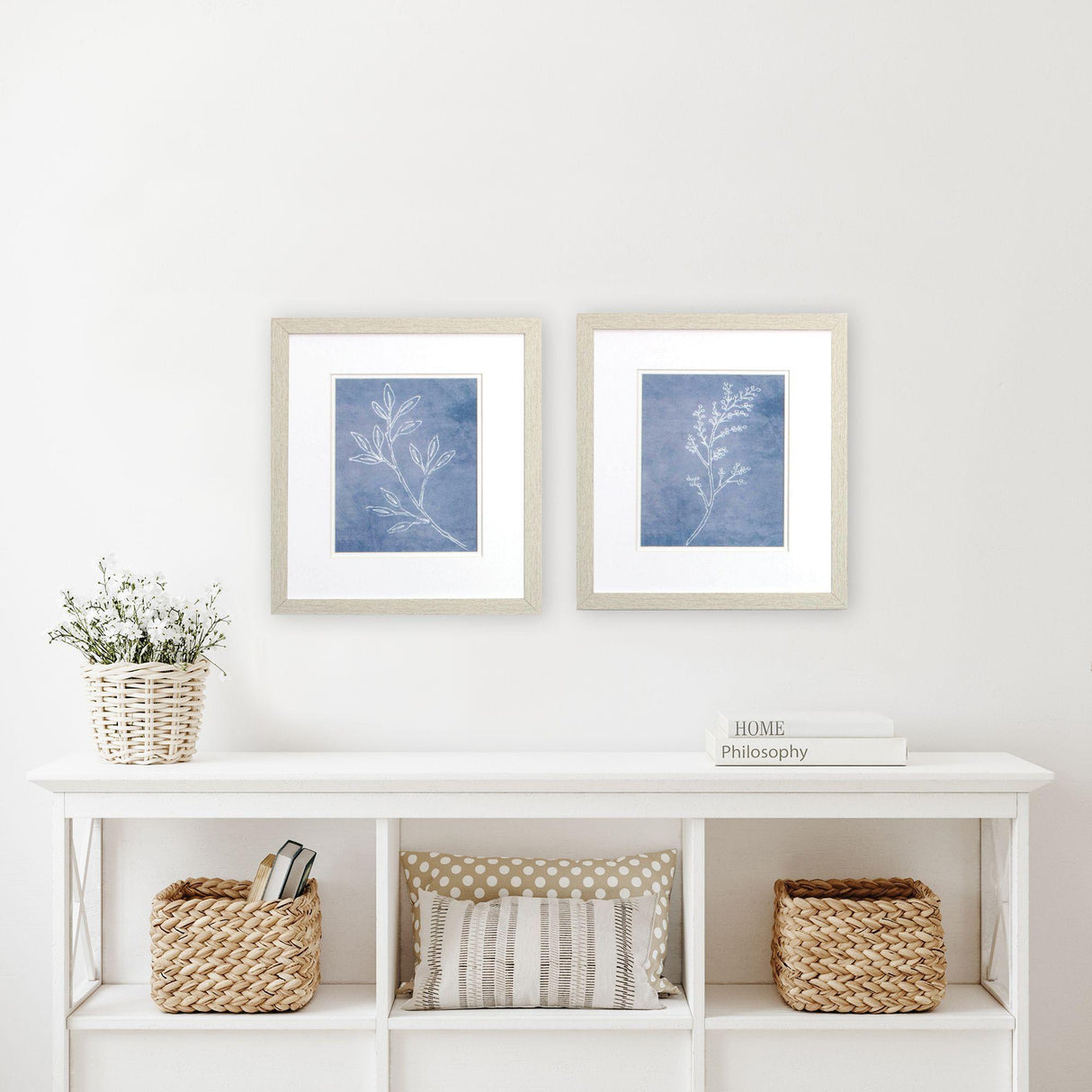 Paragon Branch Sketch S/2 Blue 16 X 14 X 1 Wall Art