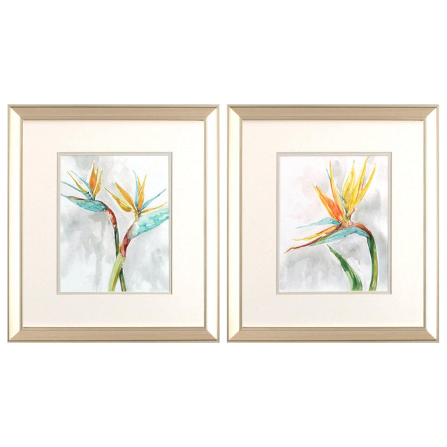 Paragon Bird of Paradise S/2 Teal 17 X 15 X 1 Wall Art