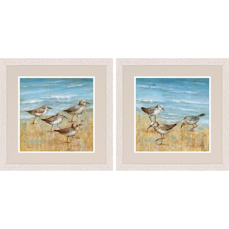 Paragon Sandpipers S/2 Brown 17 X 17 X 1 Wall Art