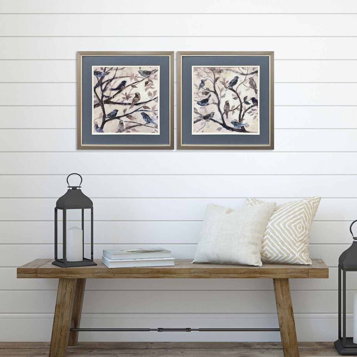 Paragon Morning Song S/2 Blue 17 X 17 X 1 Wall Art