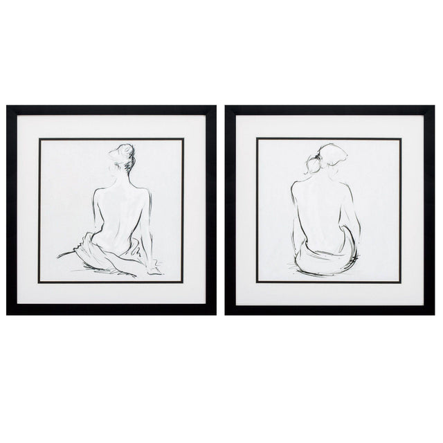 Paragon Poised Pose S/2 Neutral 17 X 17 X 2 Wall Art