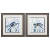 Paragon Turtle in Grass S/2 Blue 19 X 19 X 1 Wall Art