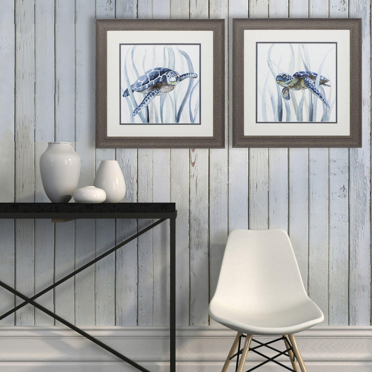 Paragon Turtle in Grass S/2 Blue 19 X 19 X 1 Wall Art