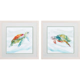 Paragon Turtle Tropics S/2 Blue 17 X 17 X 1 Wall Art