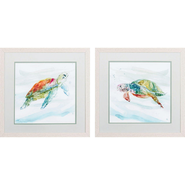 Paragon Turtle Tropics S/2 Blue 17 X 17 X 1 Wall Art