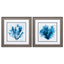 Paragon Brilliant Coral S/2 Blue 19 X 19 X 1 Wall Art