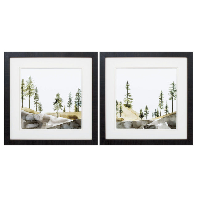Paragon Pine Hill S/2 Green 18 X 18 X 2 Wall Art