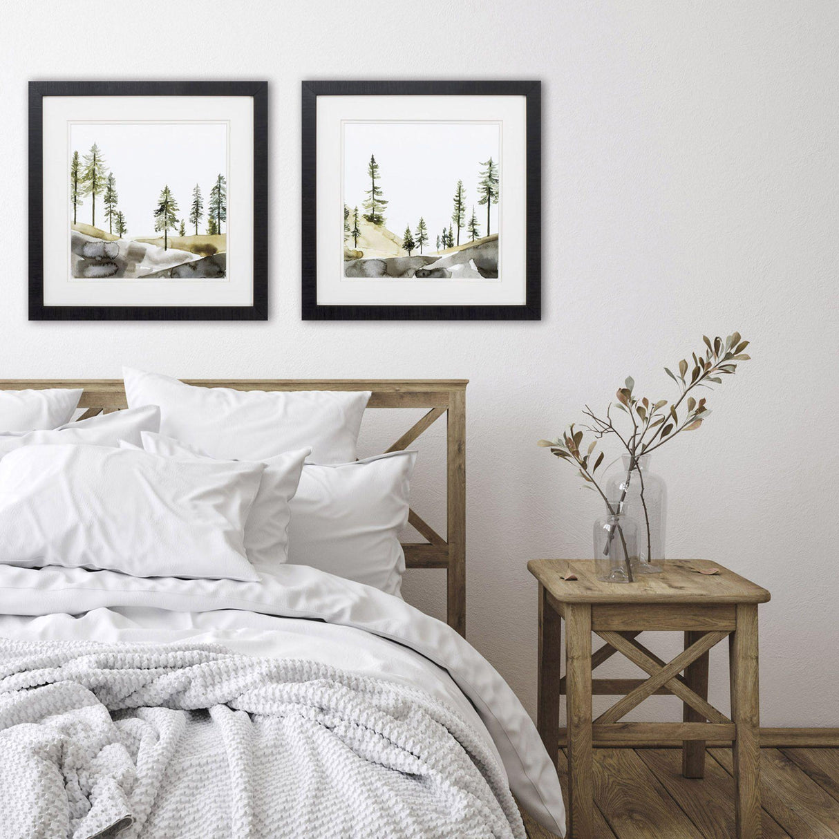 Paragon Pine Hill S/2 Green 18 X 18 X 2 Wall Art