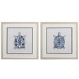 Paragon Indigo Turtles S/2 Blue 17 X 17 X 1 Wall Art