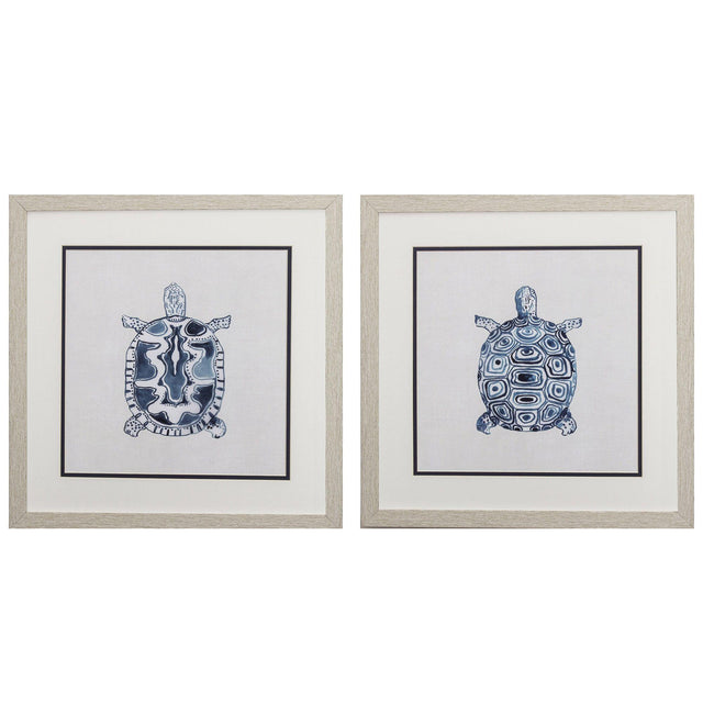 Paragon Indigo Turtles S/2 Blue 17 X 17 X 1 Wall Art