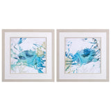 Paragon Jeweled Crustacean S/2 Teal 17 X 17 X 1 Wall Art