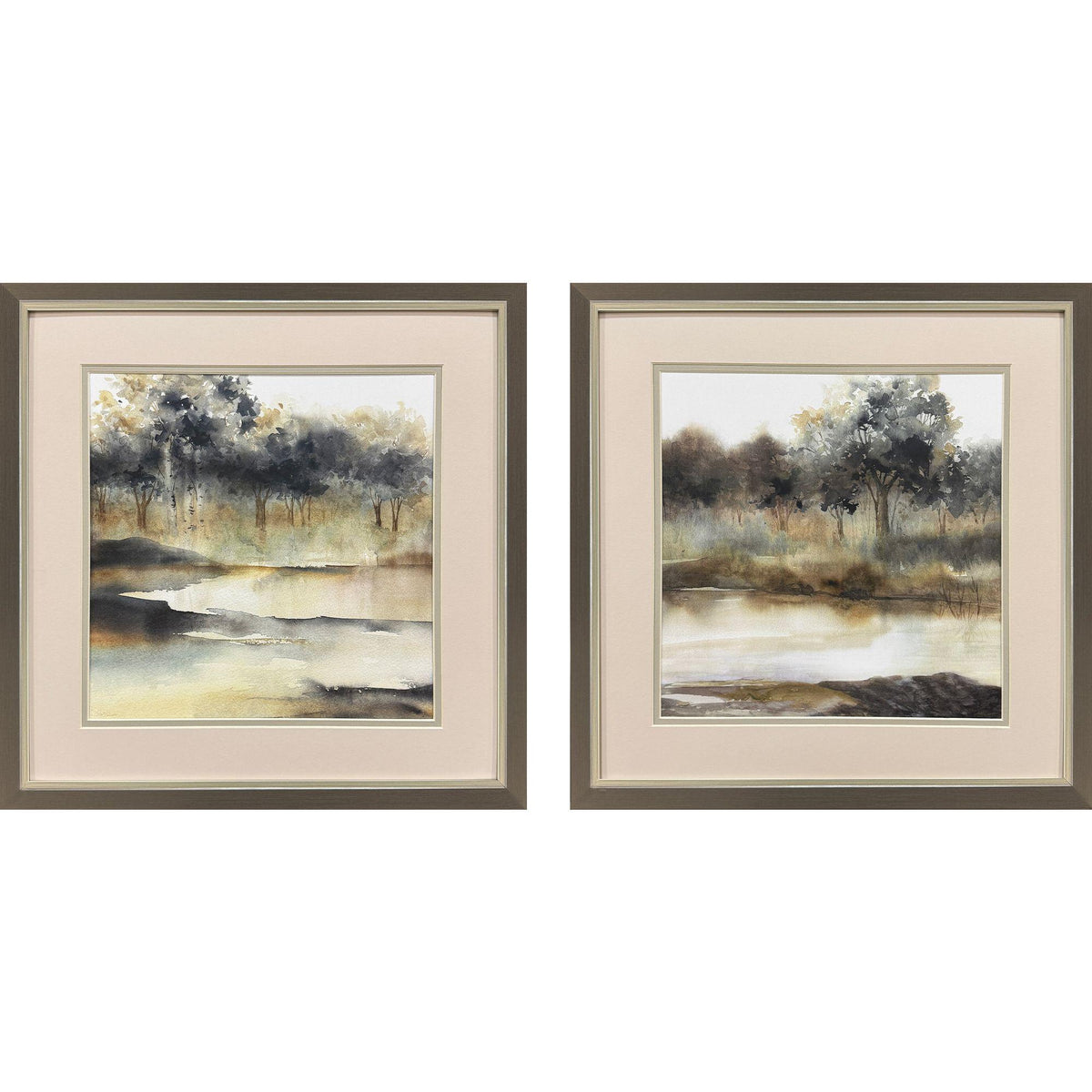 Paragon Silent Waters S/2 Blue 17 X 17 X 1 Wall Art