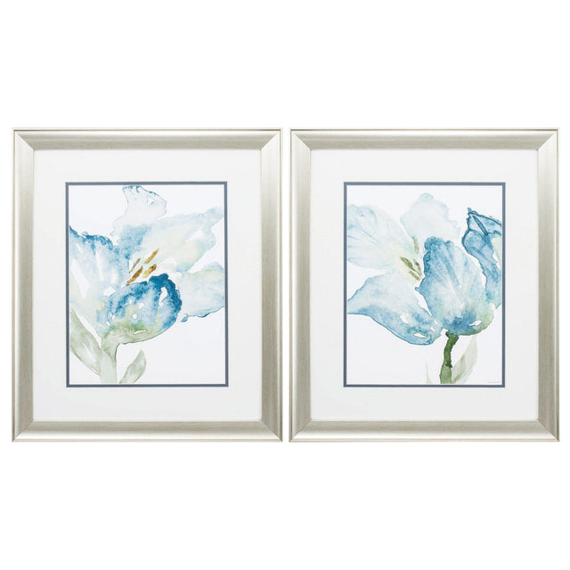Paragon Baby Blue Tulips S/2 Blue 22 X 19 X 1 Wall Art
