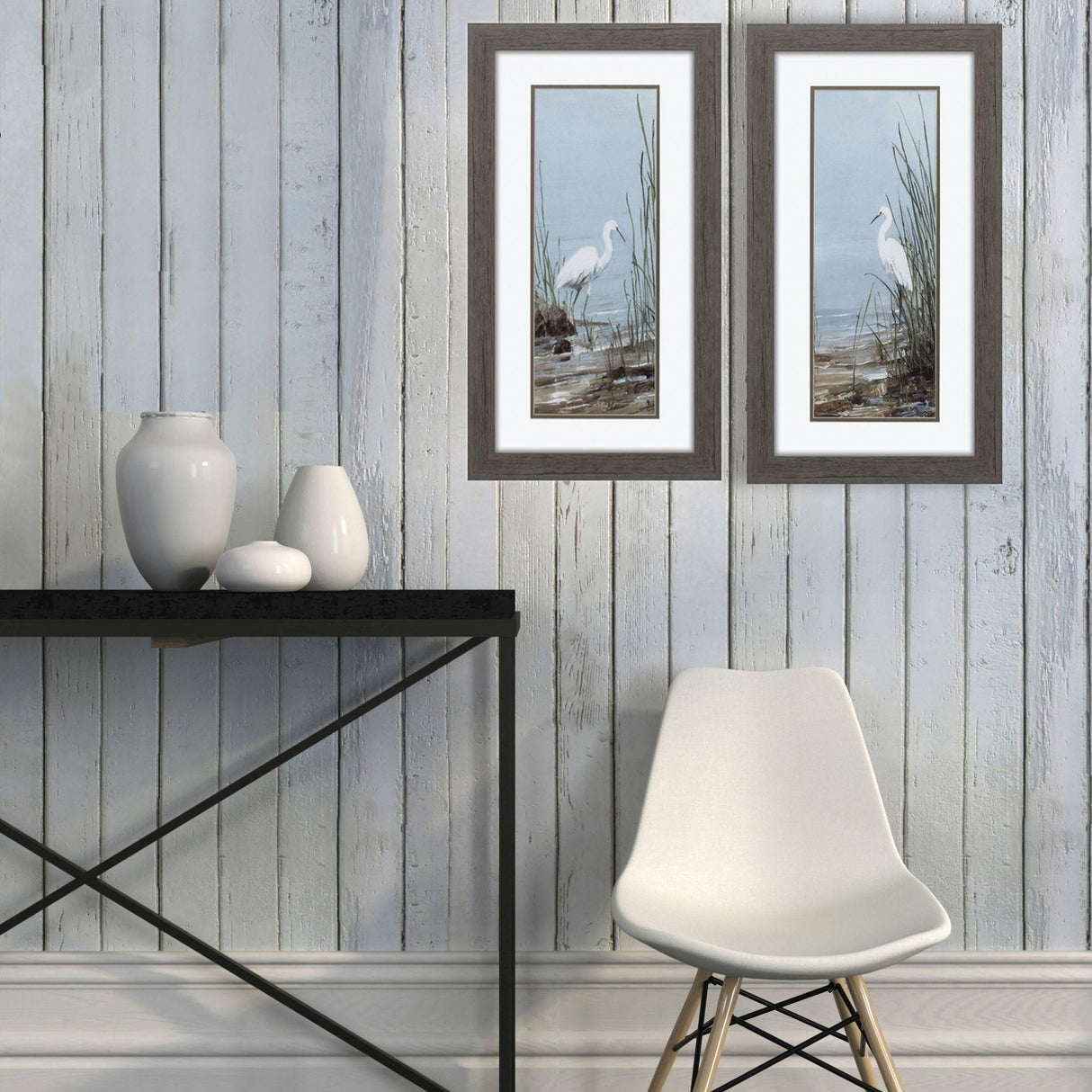 Paragon Island Egret S/2 Blue 27 X 15 X 2 Wall Art