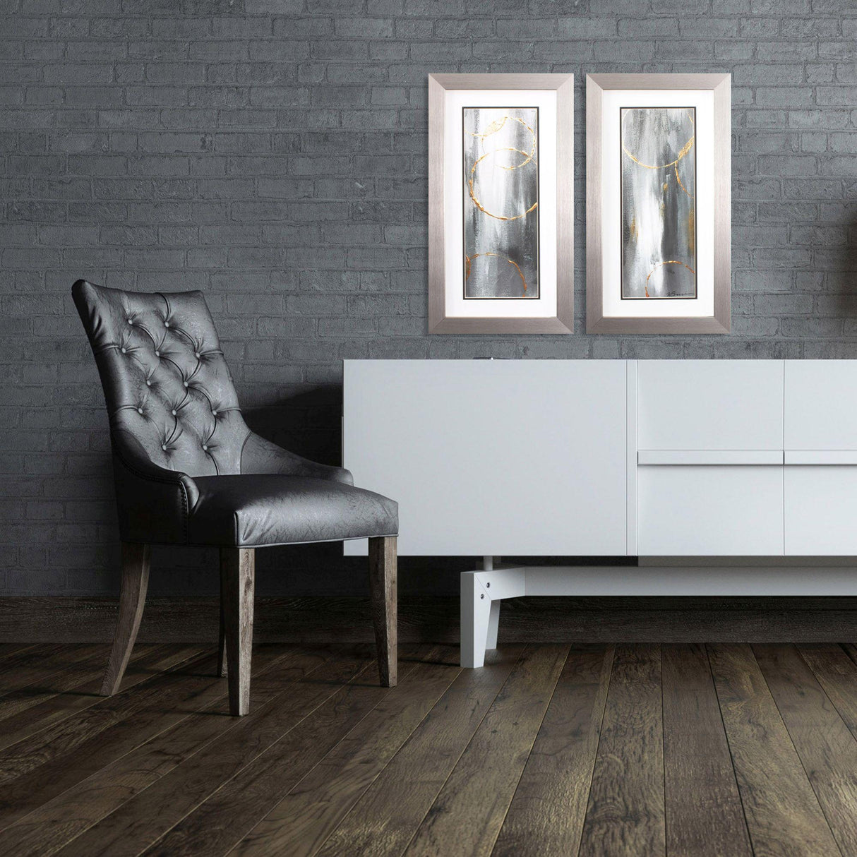 Paragon Gray Matter S/2 Gray 26 X 14 X 2 Wall Art