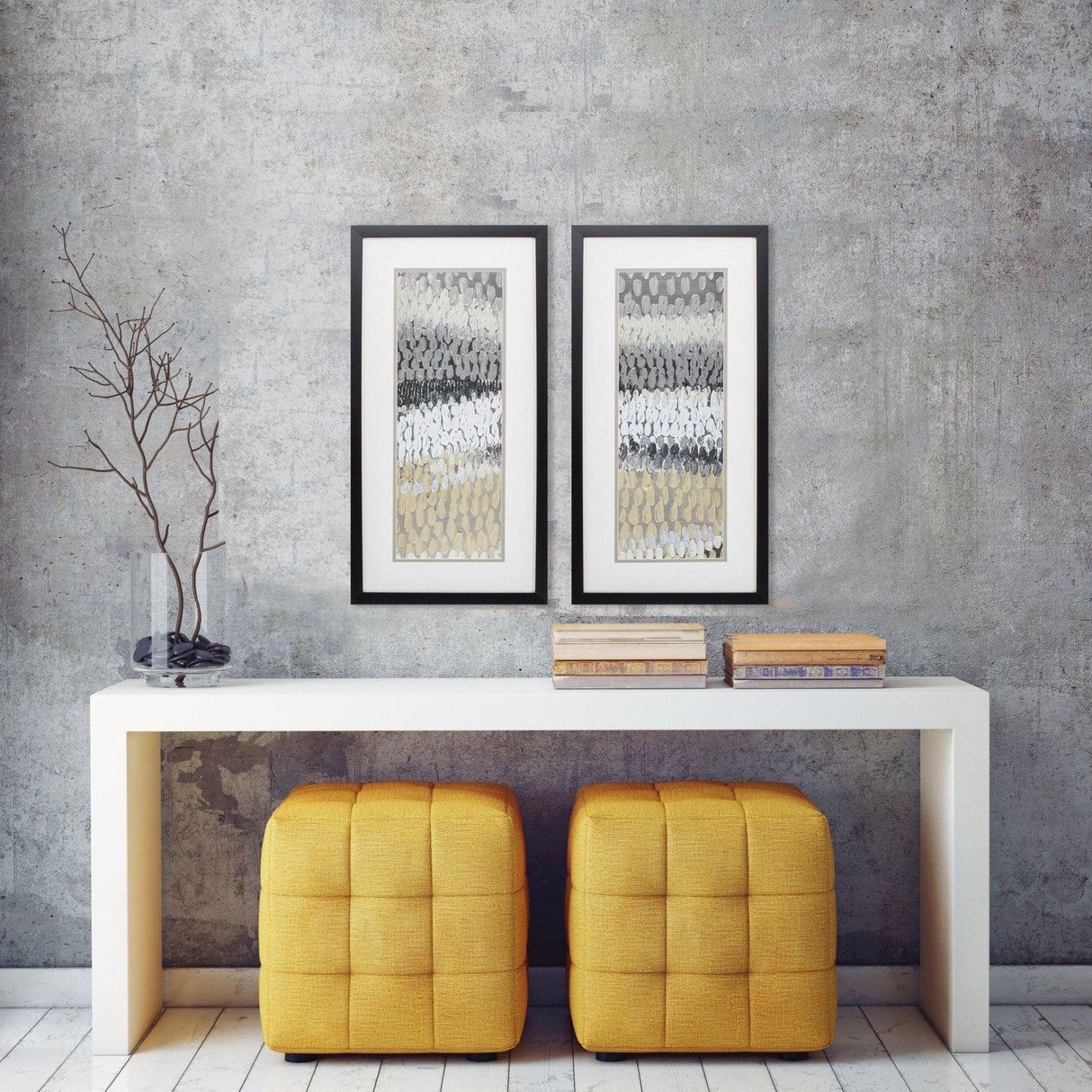 Paragon Raindrops S/2 Neutral 25 X 13 X 2 Wall Art