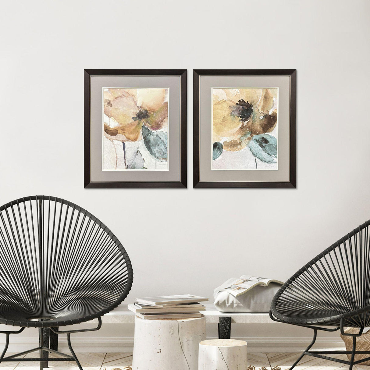 Paragon Watercolor Poppy S/2 Neutral 28 X 24 X 1 Wall Art