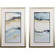 Paragon Blue Crystalline S/2 Blue 32 X 20 X 1 Wall Art