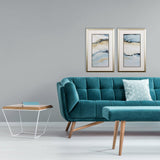 Paragon Blue Crystalline S/2 Blue 32 X 20 X 1 Wall Art