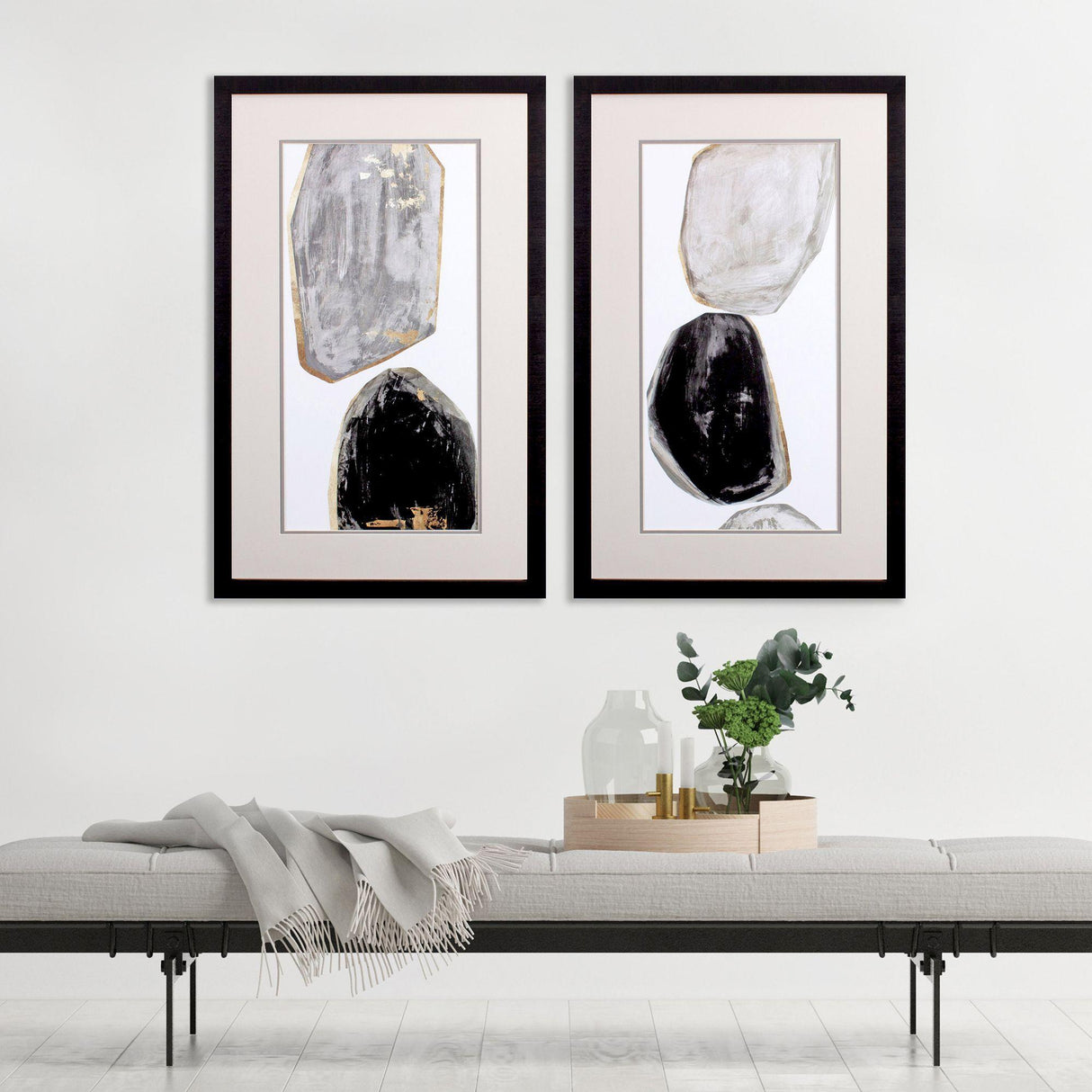 Paragon Stones S/2 Gray 32 X 20 X 2 Wall Art