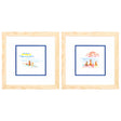 Paragon Dog Days of Summer S/2 Blue 12 X 12 X 1 Wall Art
