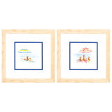 Paragon Dog Days of Summer S/2 Blue 12 X 12 X 1 Wall Art