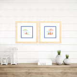 Paragon Dog Days of Summer S/2 Blue 12 X 12 X 1 Wall Art