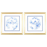 Paragon Blue Garden Impress A S/2 Blue 18 X 18 X 2 Wall Art