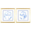 Paragon Blue Garden Impress A S/2 Blue 18 X 18 X 2 Wall Art