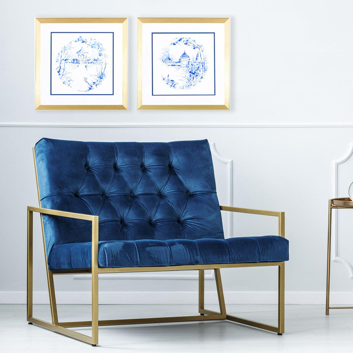 Paragon Blue Garden Impress A S/2 Blue 18 X 18 X 2 Wall Art
