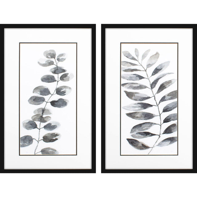 Paragon Nature Leaf S/2 Black 32 X 20 X 2 Wall Art