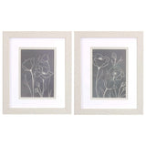 Paragon Gray Poppies Sketch S/2 Gray 11 X 09 X 1 Wall Art