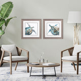 Paragon Neutral Sea Turtle S/2 Blue 19 X 19 X 1 Wall Art
