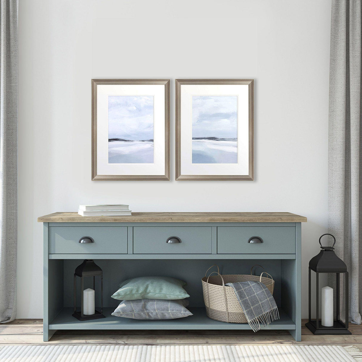 Paragon Cirrus Cloud Beach S/2 Blue 27 X 21 X 1 Wall Art