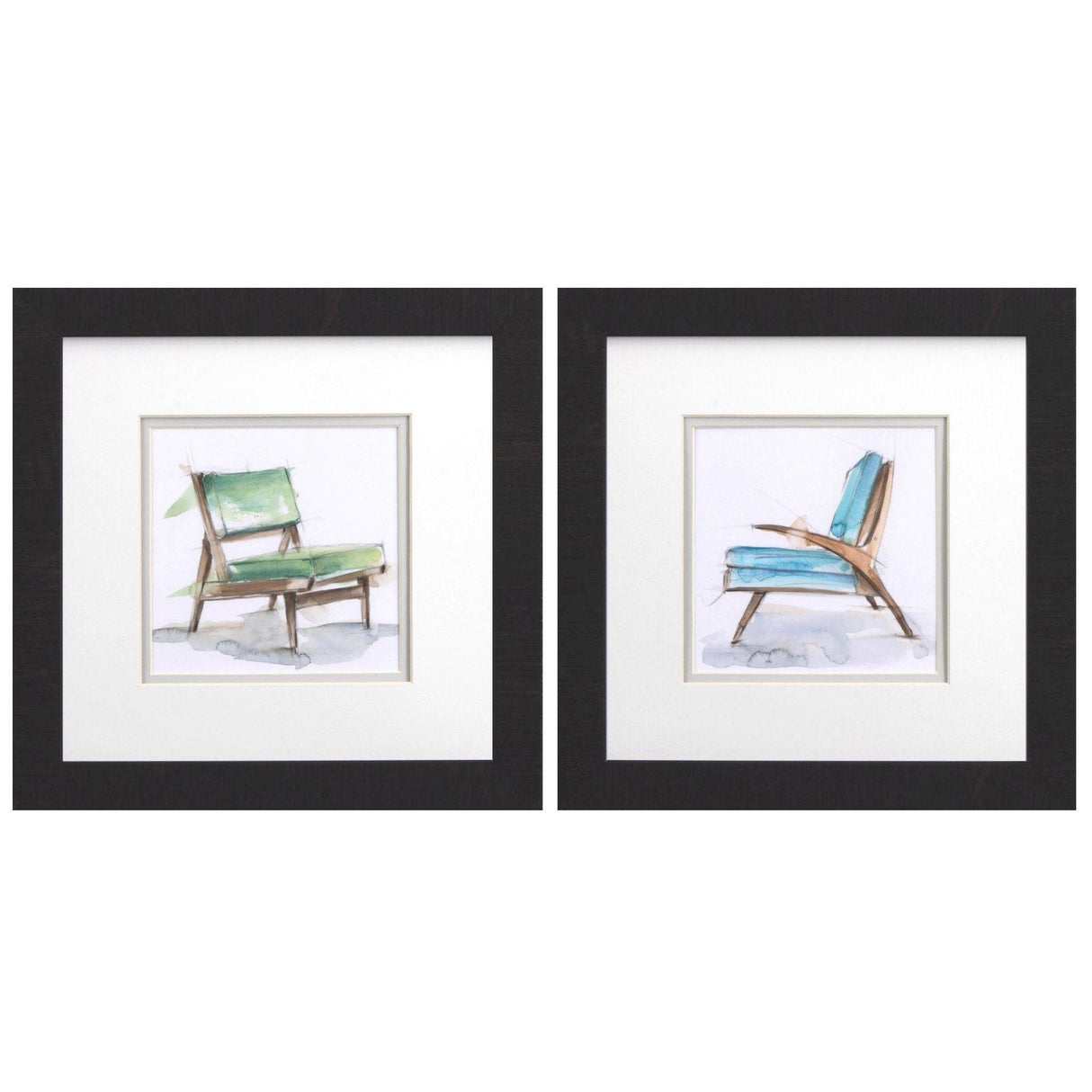 Paragon Retro Comfort A S/2 Green 12 X 12 X 2 Wall Art