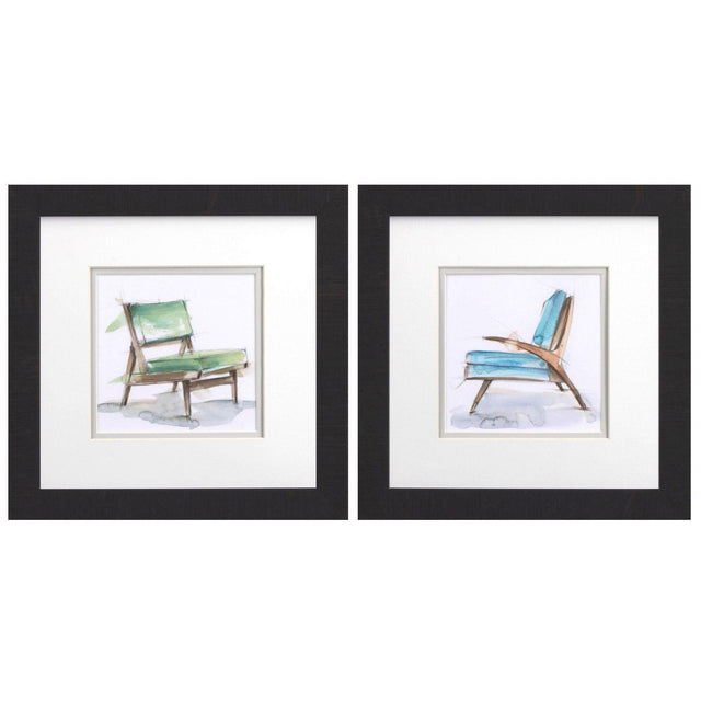 Paragon Retro Comfort A S/2 Green 12 X 12 X 2 Wall Art