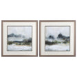 Paragon Textured Rain S/2 Blue 17 X 17 X 1 Wall Art