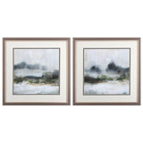 Paragon Textured Rain S/2 Blue 17 X 17 X 1 Wall Art