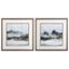 Paragon Textured Rain S/2 Blue 17 X 17 X 1 Wall Art