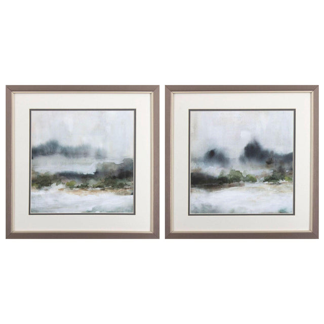 Paragon Textured Rain S/2 Blue 17 X 17 X 1 Wall Art