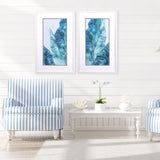 Paragon Tropical Leaves Blue S/2 Blue 31 X 19 X 2 Wall Art