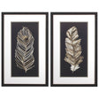 Paragon Soft Feather on Black S/2 Neutral 32 X 20 X 2 Wall Art