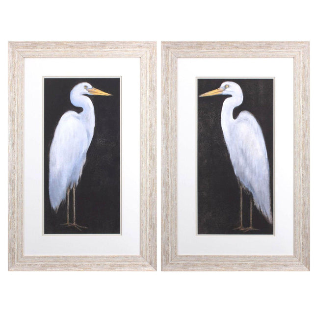 Paragon White Heron S/2 Neutral 34 X 22 X 2 Wall Art